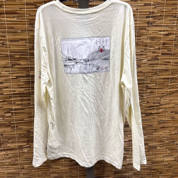 Nautica Men's Sustainably Crafted Graphic Long-Sleeve T-Shirt Sail Cream, XXL - Picture 3 of 3